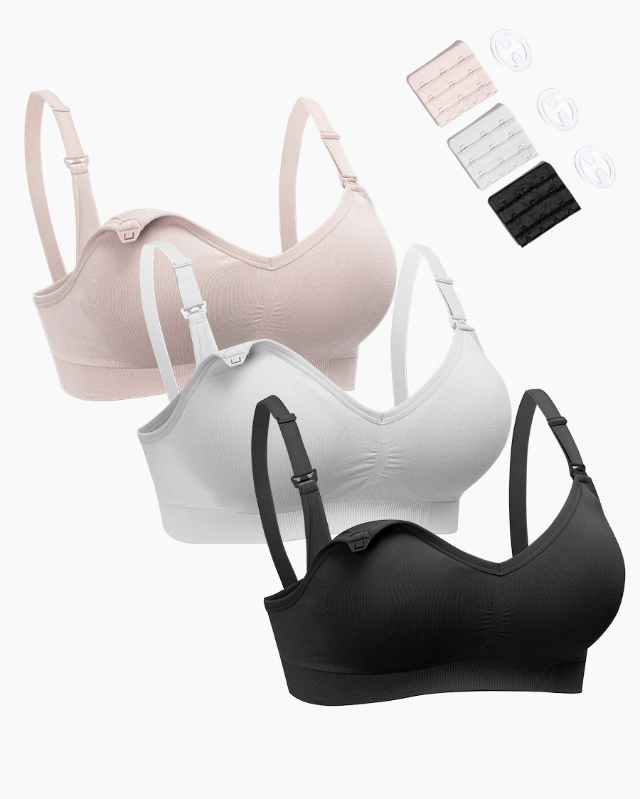Aivtalk Nursing Bras for Breastfeeding Cotton Wireless Maternity Bra  Seamless Support Front Snap Padded Bralettes : : Clothing, Shoes 