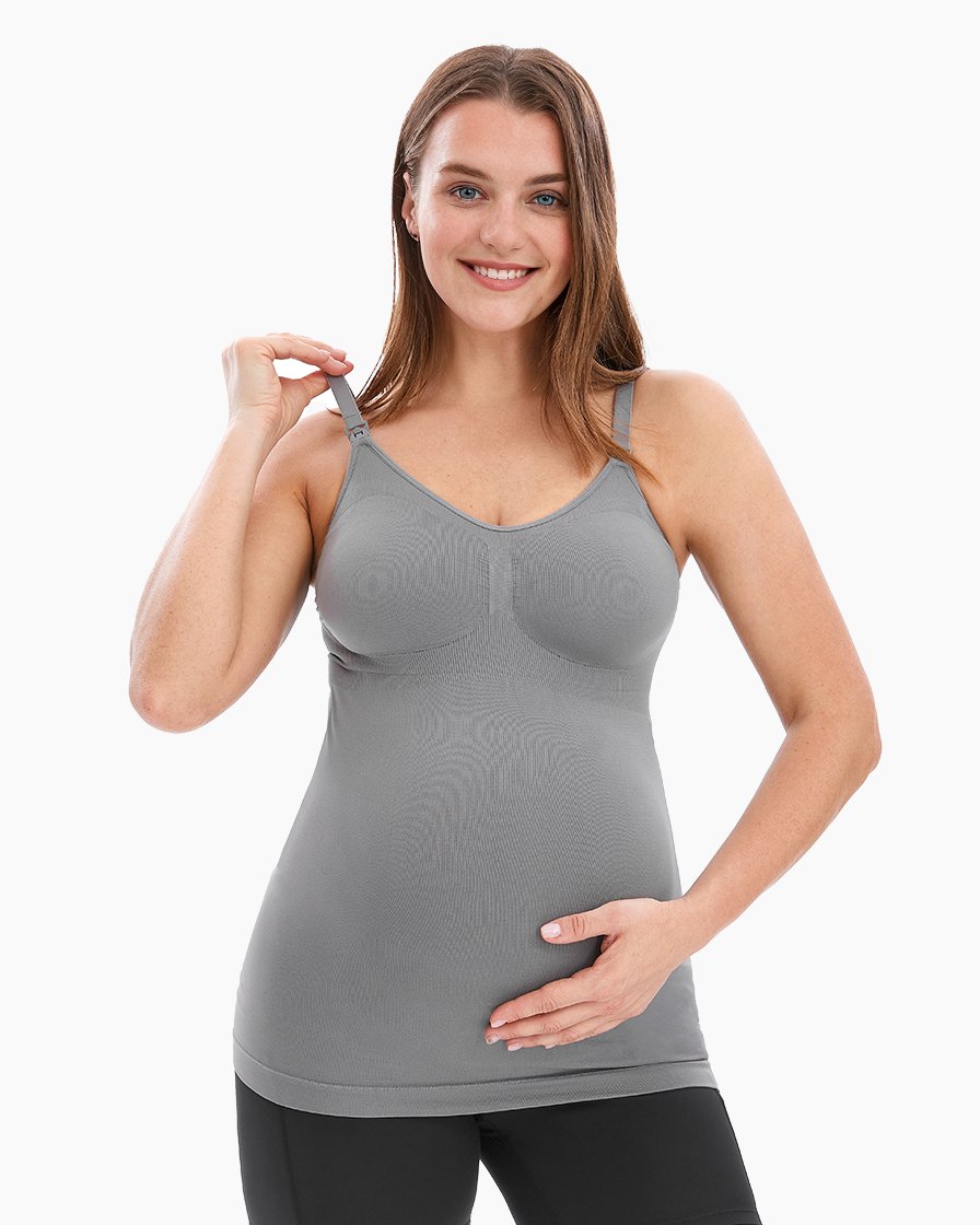 Womens Nursed Tank Tops Built In Bra Top For Breastfeeding Maternity  Camisole Nighttime Bras for Women