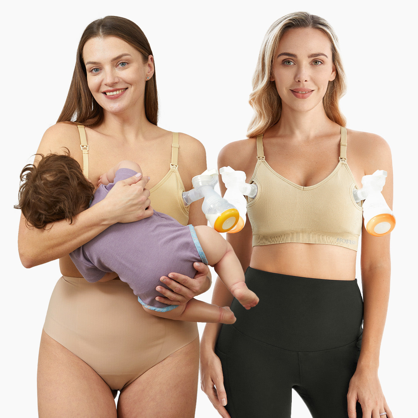 HOFISH Women's Maternity Underwear High Waist Seamless & Supportive  Pregnancy Shapewear Over Bump
