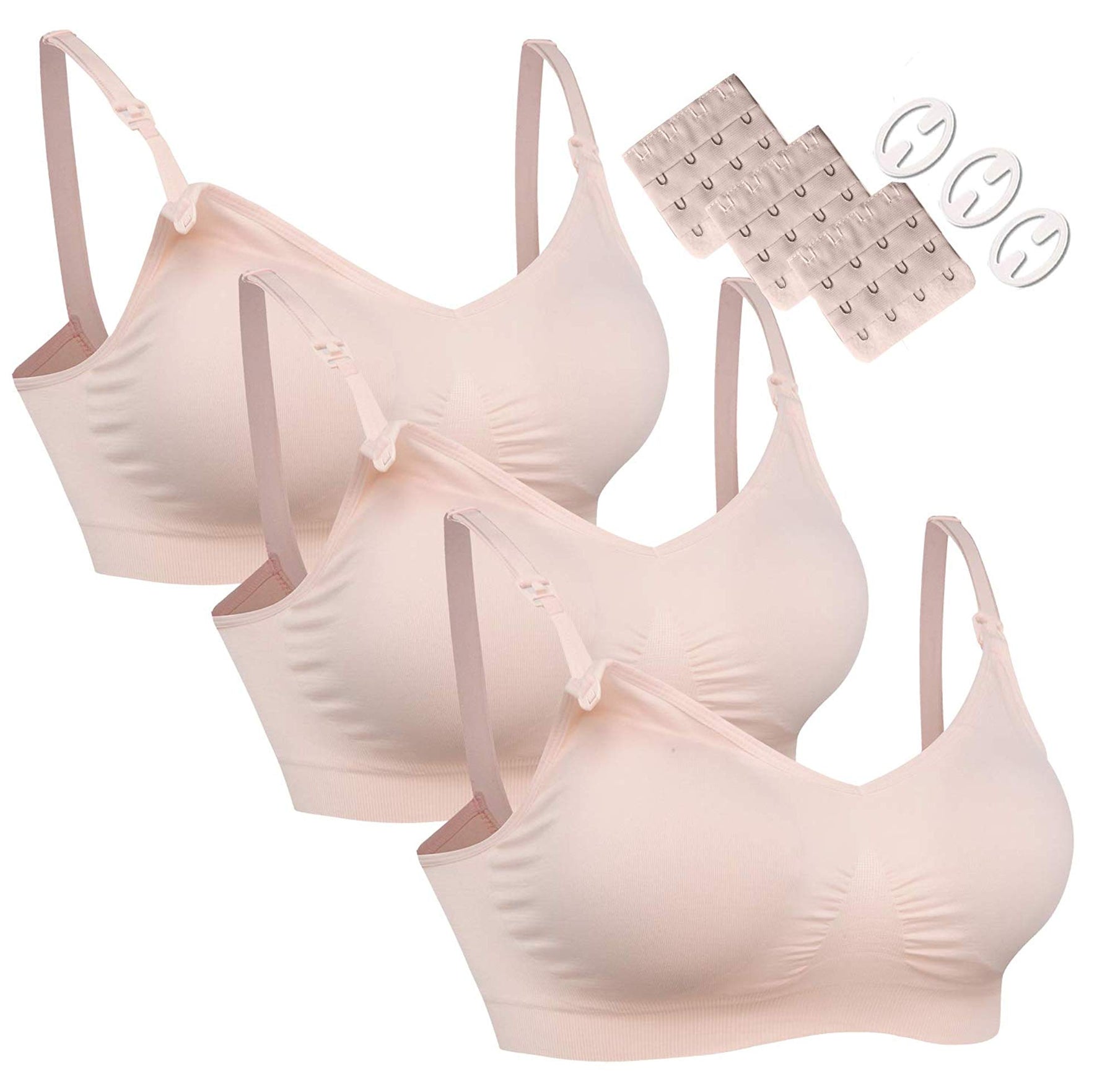 3pcs Maternity Bras for Women with Low Back Extender - Bra Strap