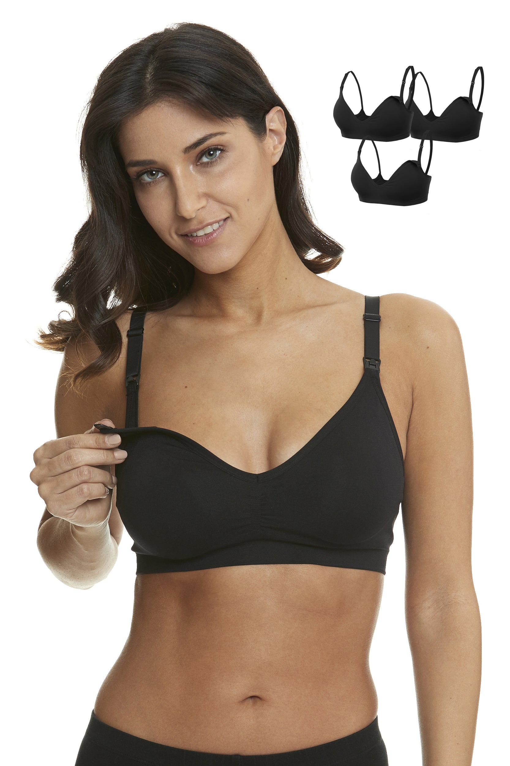  Seamless Triangle Bralettes for Women Deep V-Neck Top