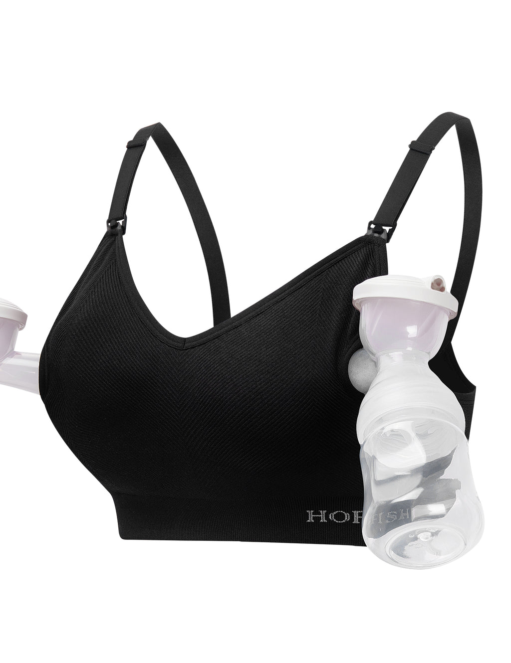HOFISH Comfortable Hands-Free Pumping Bra for Breastfeeding Moms, All-Day  Support Nursing Bra, Compatible with Most Breast Pump Black/Dblue S :  : Clothing, Shoes & Accessories